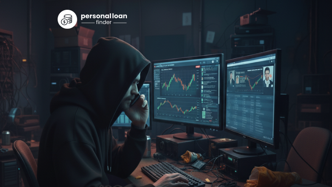 A scammer engaging in a scam by impersonating someone else